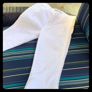 J Brand Ruby High Rise Crop In Braided Blanc